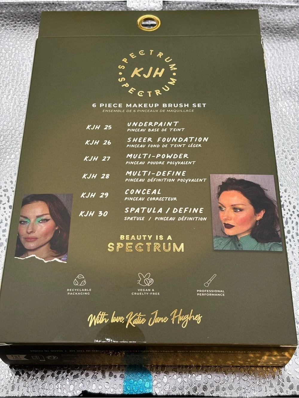 Spectrum x KJH Katie Jane Hughes 6 piece makeup brush set NIB